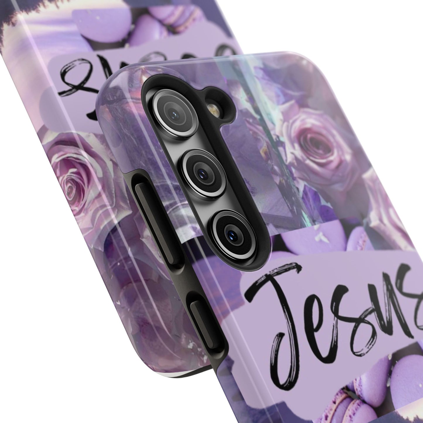 Jesus first phone case lavender floral faith design