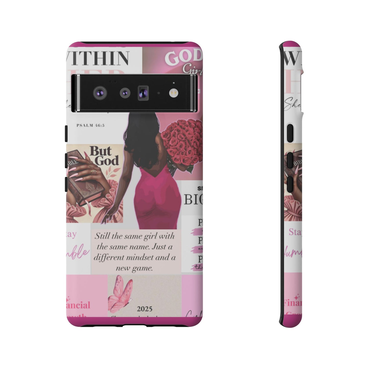 Same girl new game glow up with God phone case