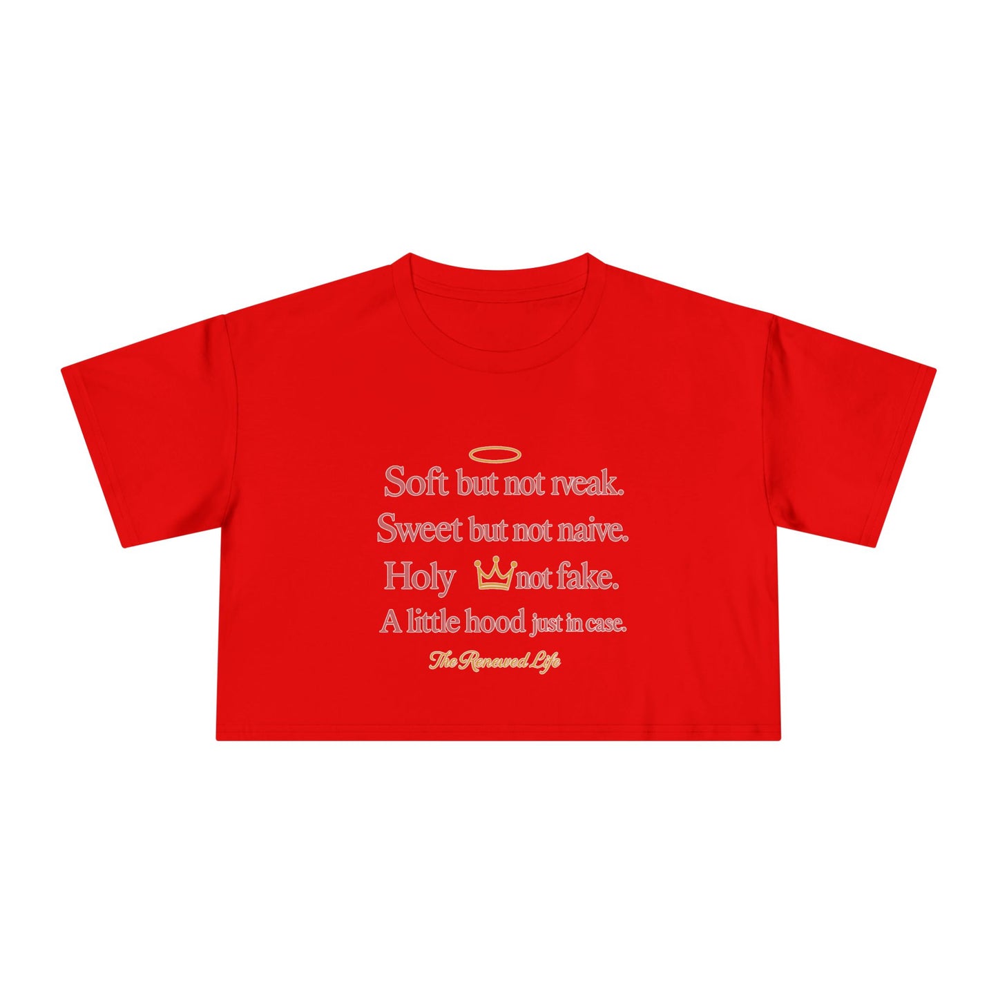 Soft but not weak Women's Inspirational Crop Tee,