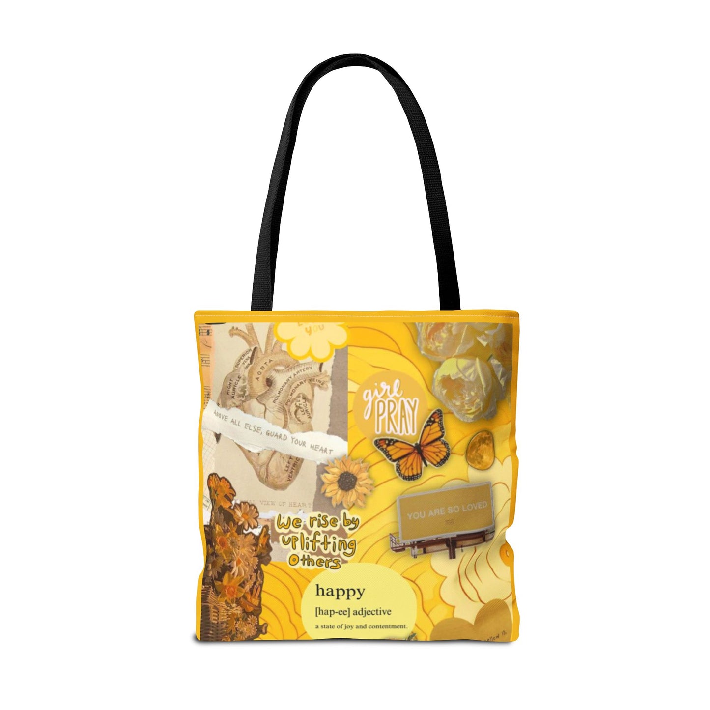 Happy Vibes Tote Bag - Cheerful Design for Everyday Use