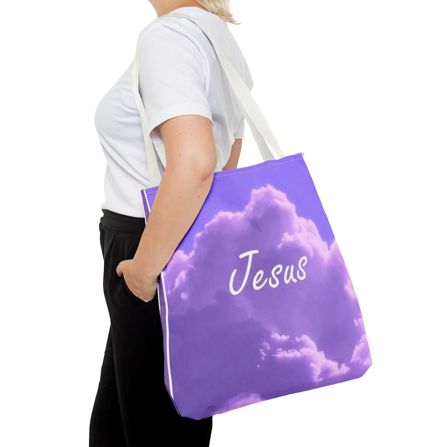 Inspirational Jesus Tote Bag - AOP Cloud Design