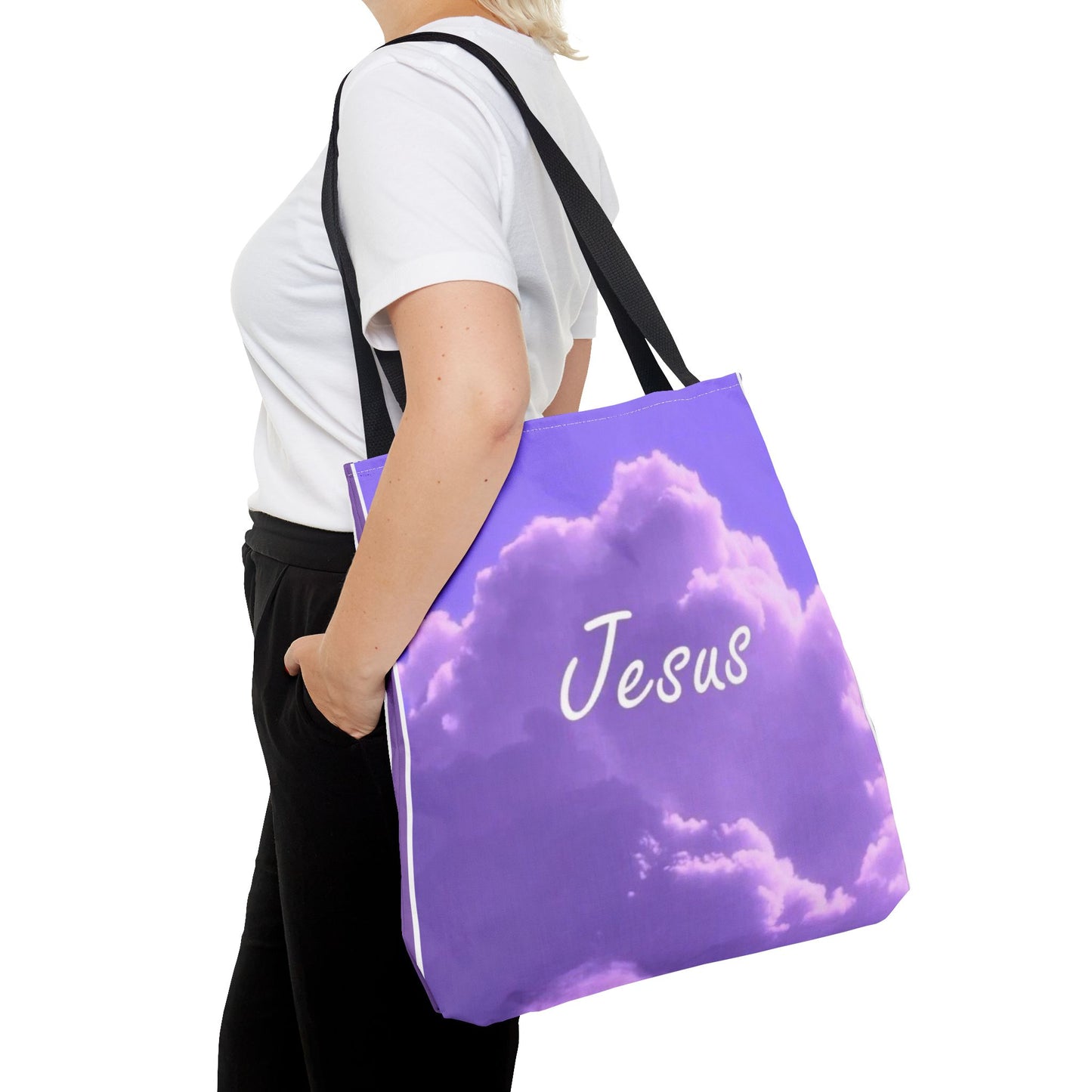 Inspirational Jesus Tote Bag - AOP Cloud Design