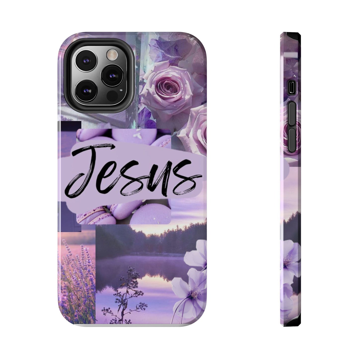 Jesus first phone case lavender floral faith design