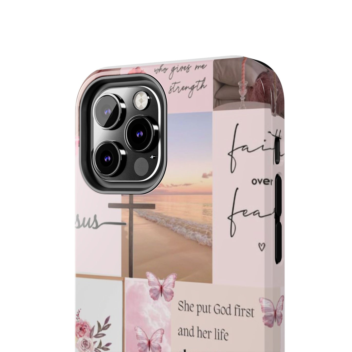 Put God first phone case, gentle strength, and soft surrender