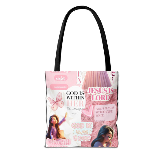 Inspirational Faith Tote Bag - 'God is Within Her'