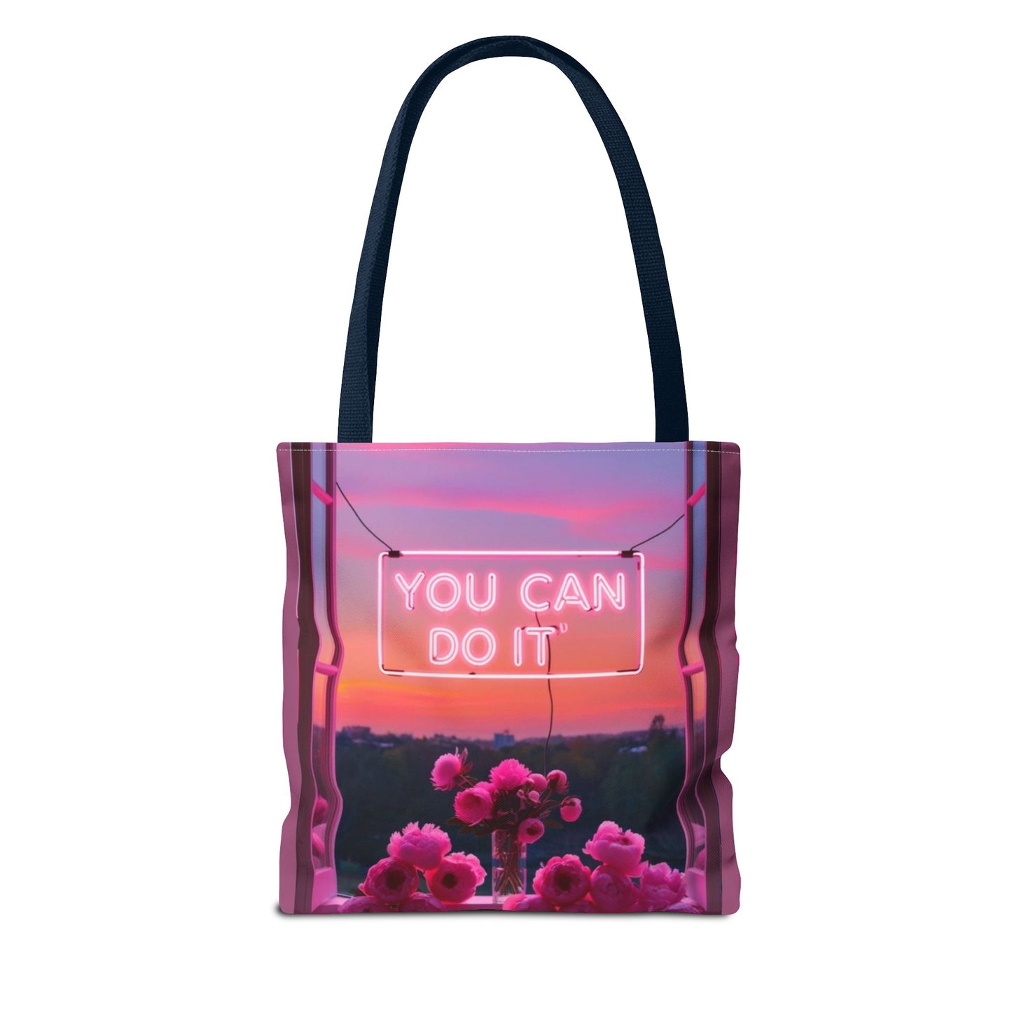 You can do it to faith, flowers, and  fierceness tote bag