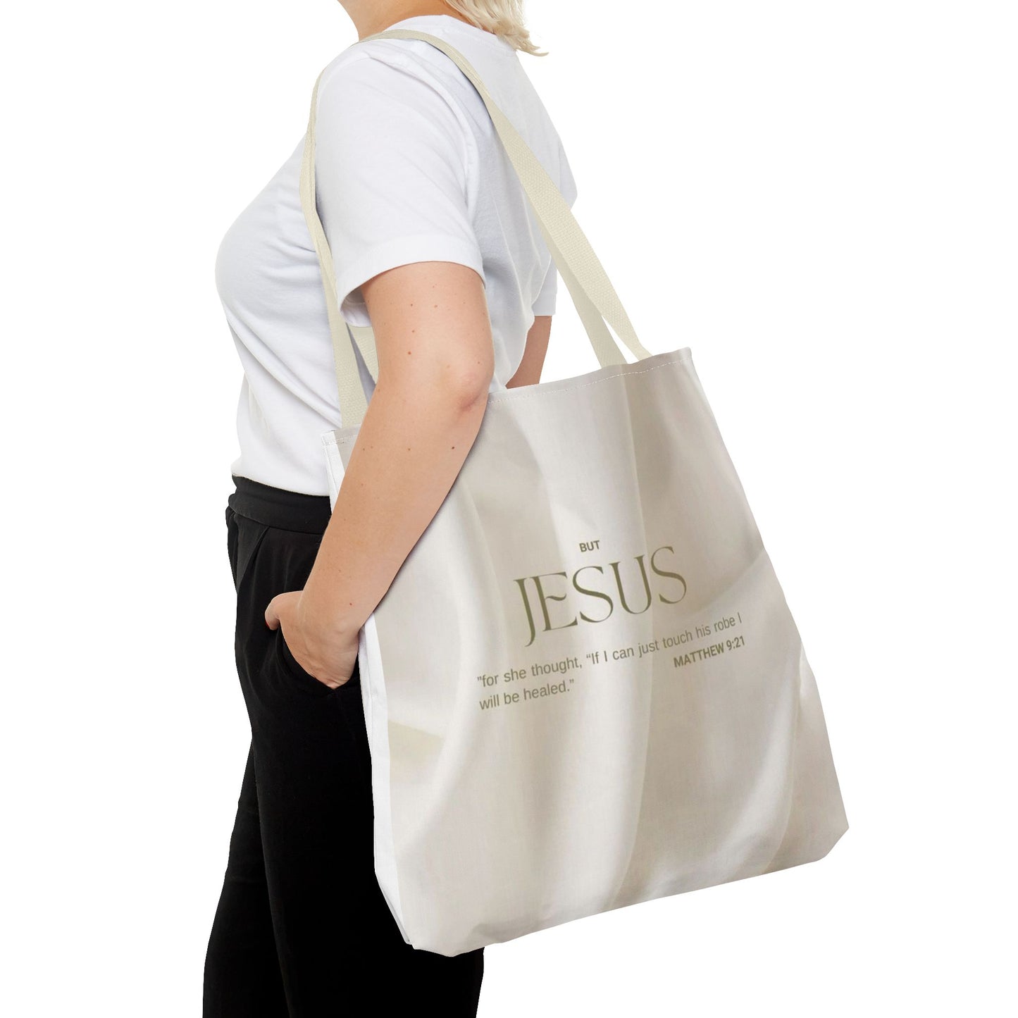 But Jesus healing scripture Tote Bag
