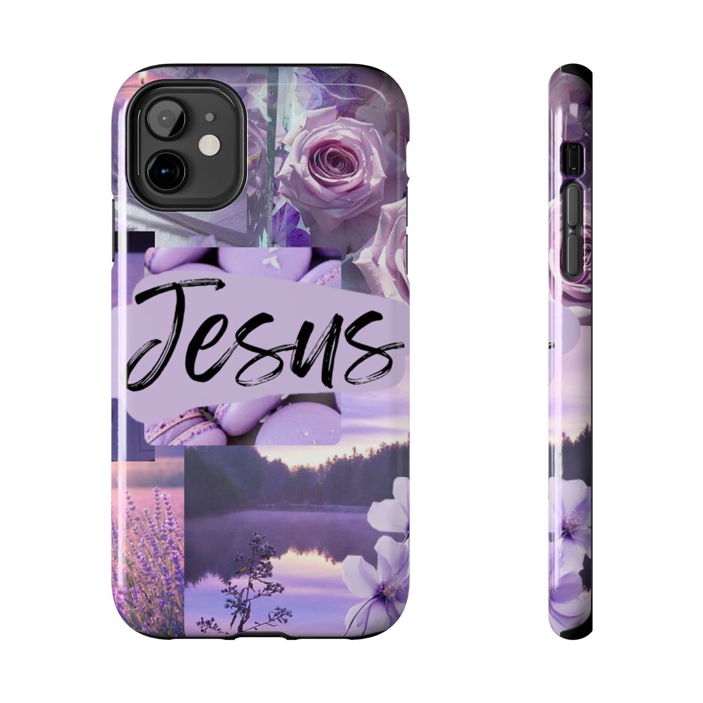 Jesus first phone case lavender floral faith design