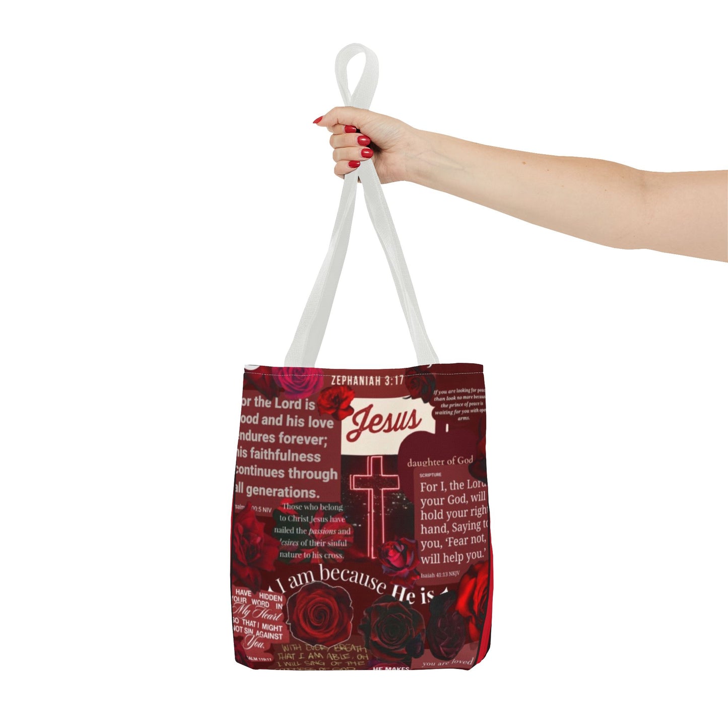 Faith-Inspired Tote Bag with Bible Verses