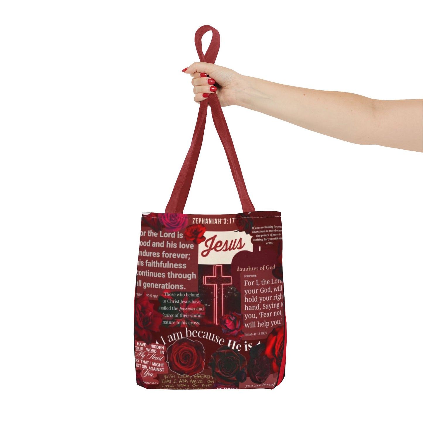 Faith-Inspired Tote Bag with Bible Verses