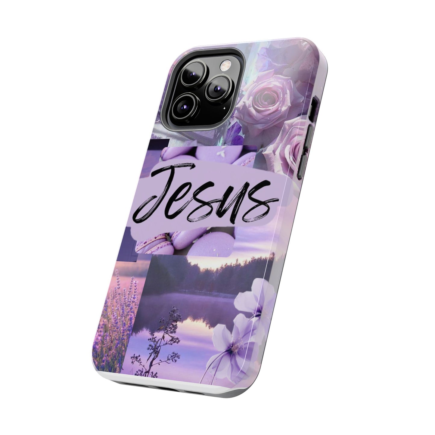 Jesus first phone case lavender floral faith design