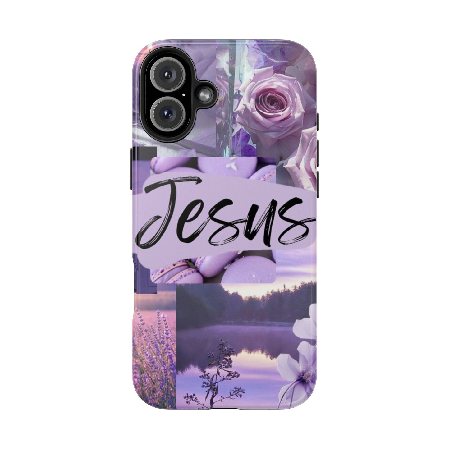 Jesus first phone case lavender floral faith design
