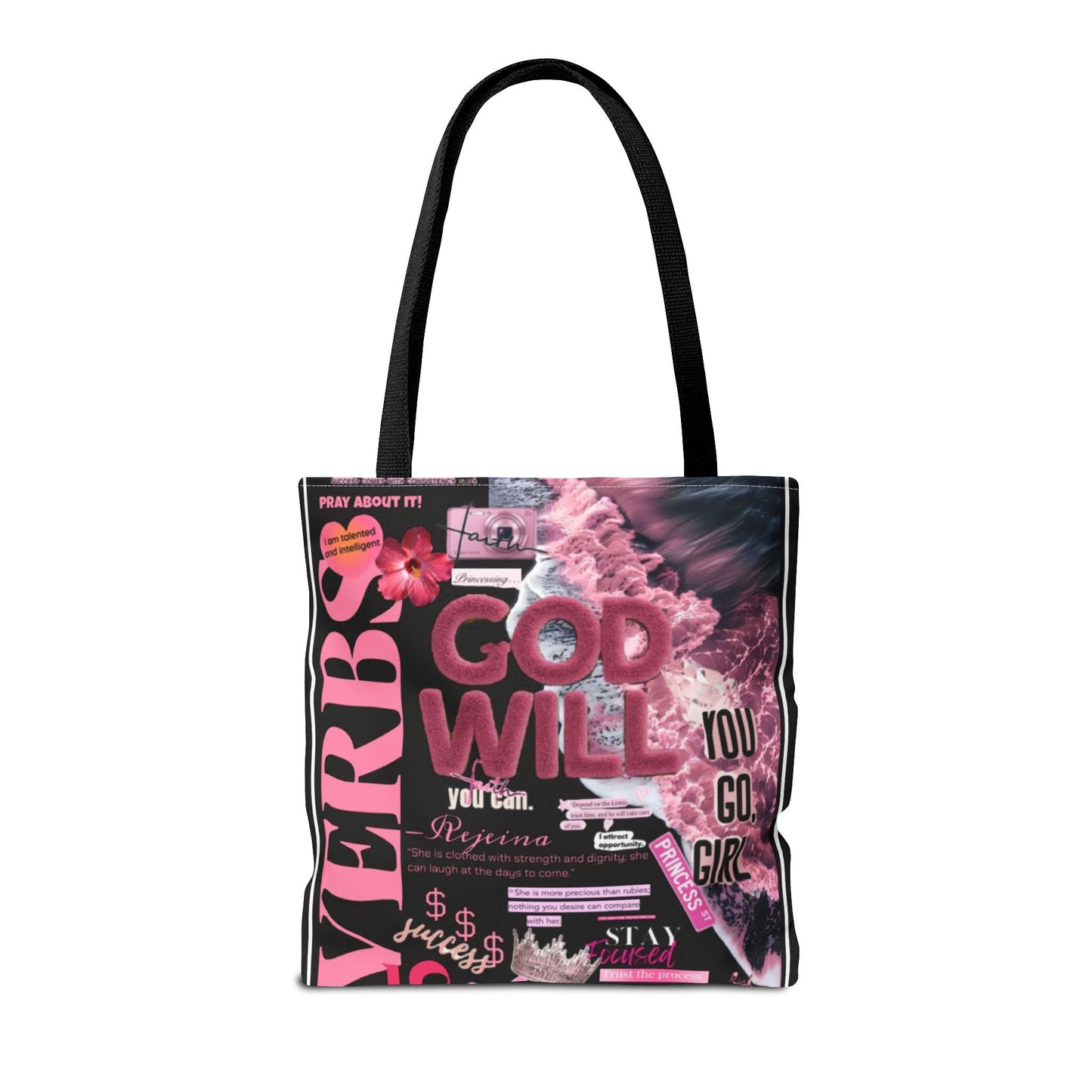 Bold Statement Tote Bag - "God Will You Go Girl" Design