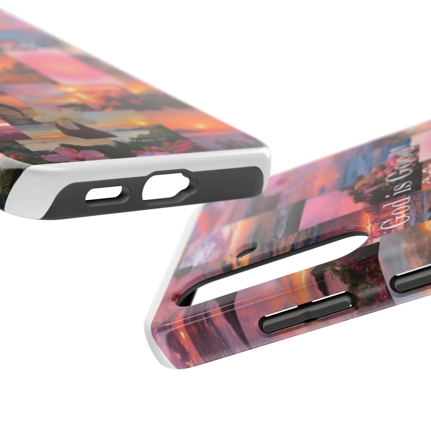 God is good phone case, peace, praise, and tropical faith