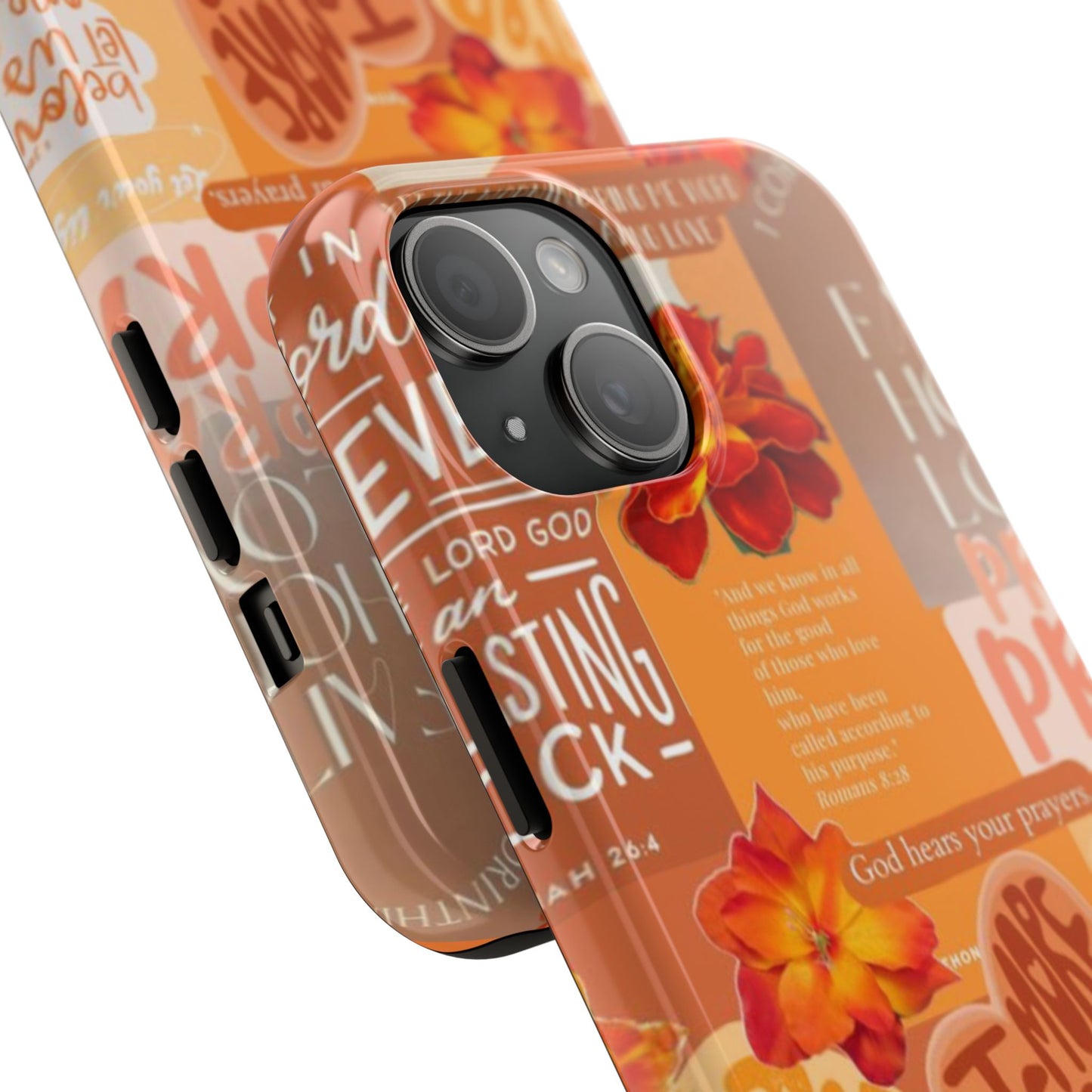 God is in control phone case, bright, bold and prayer filled