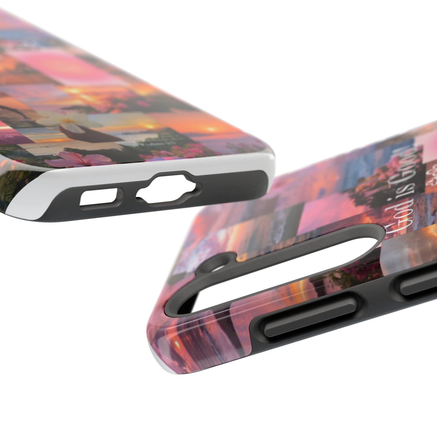 God is good phone case, peace, praise, and tropical faith