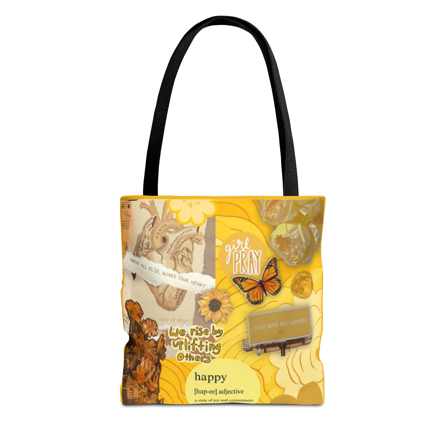 Happy Vibes Tote Bag - Cheerful Design for Everyday Use