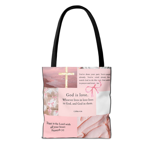 Inspirational Tote Bag with Bible Verses