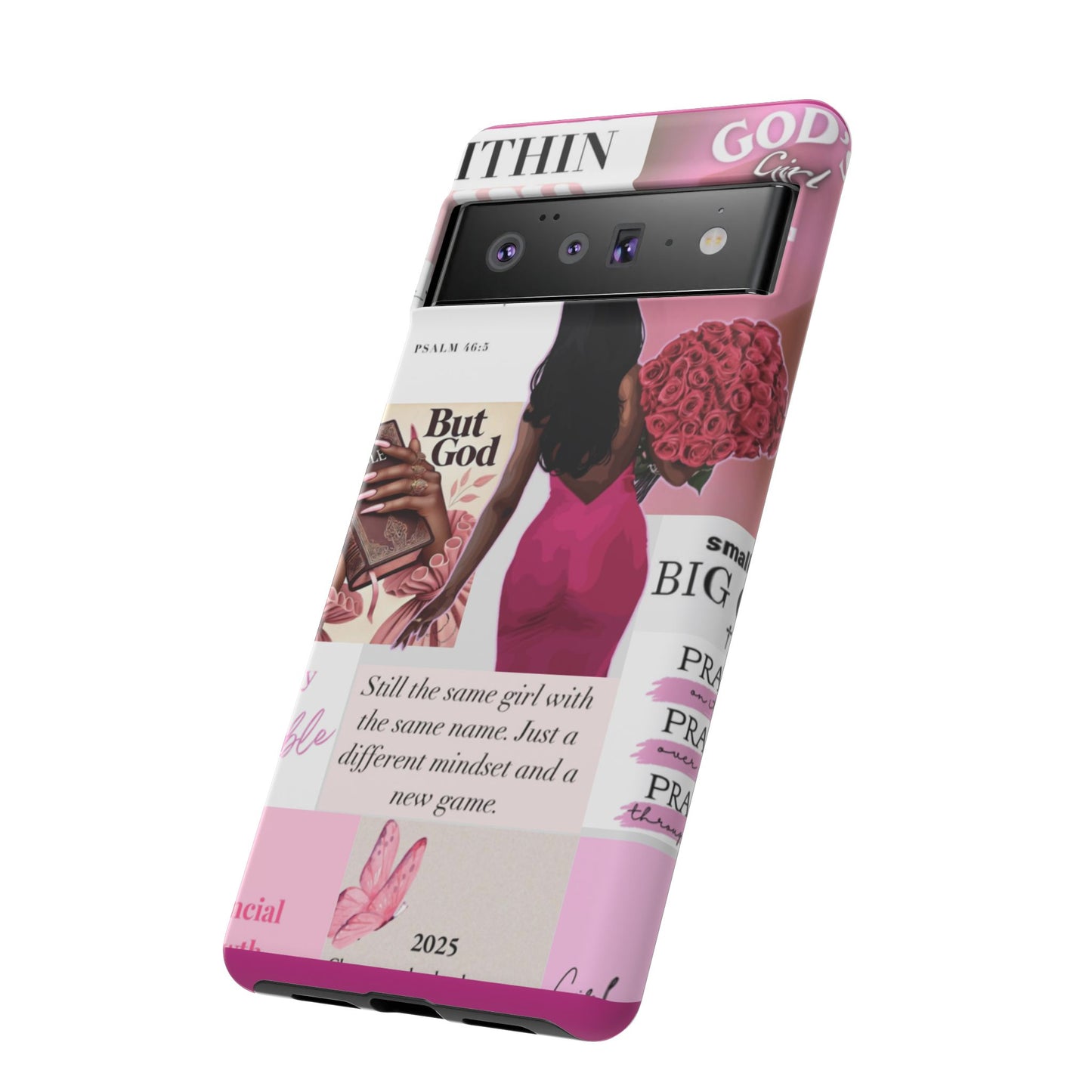 Same girl new game glow up with God phone case