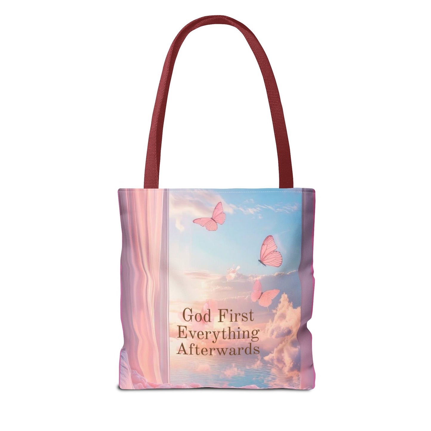 God first everything afterwards pink Tote Bag