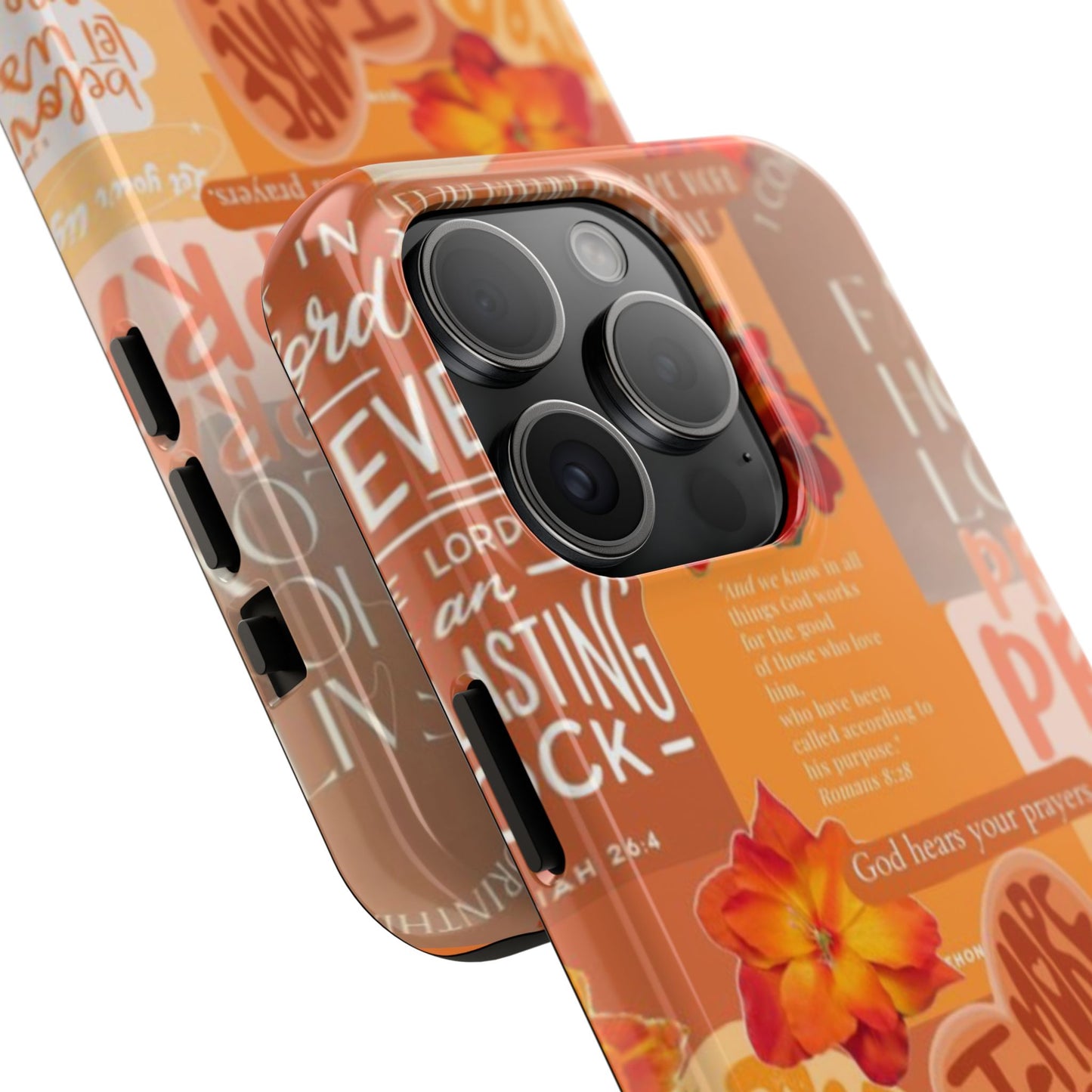 God is in control phone case, bright, bold and prayer filled