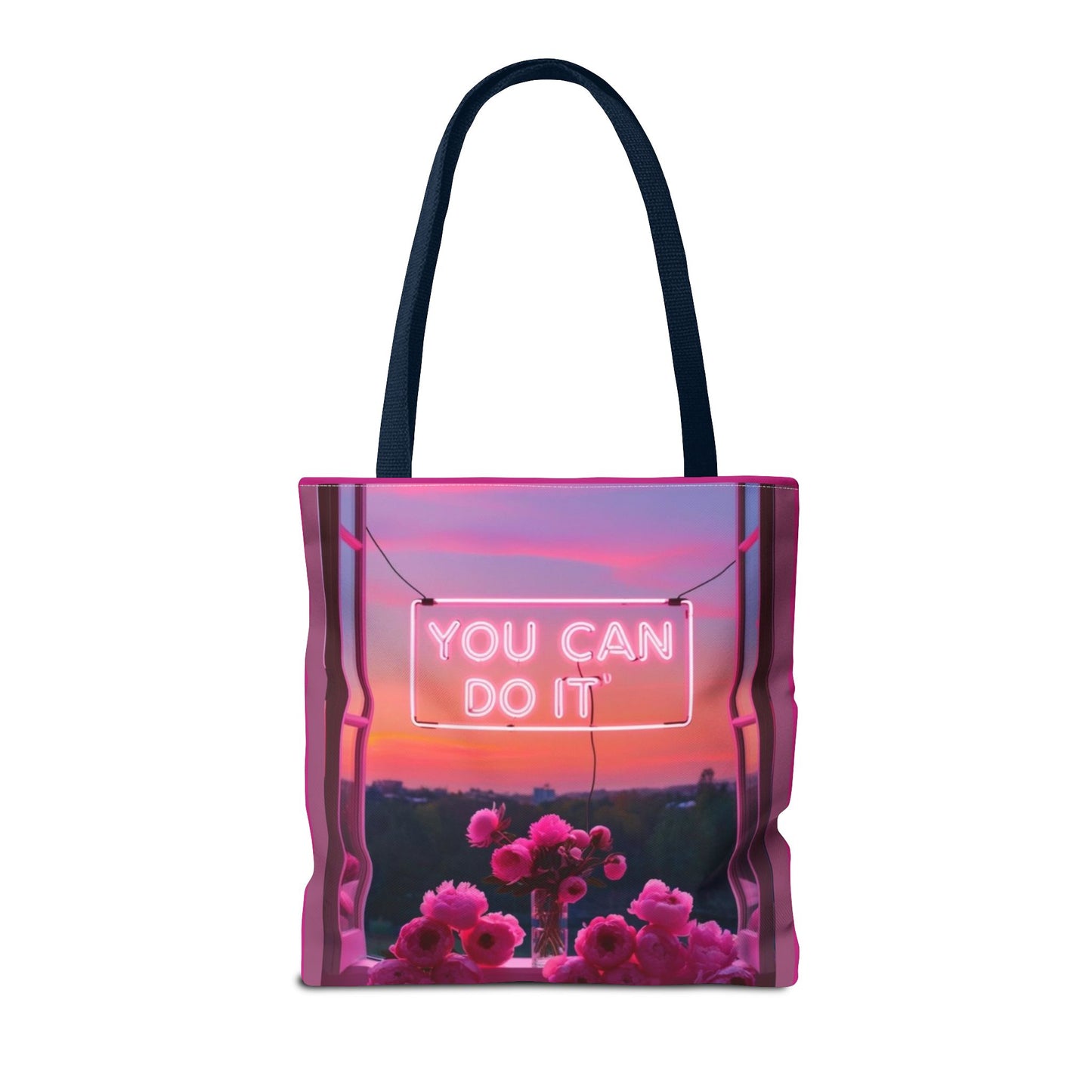 You can do it to faith, flowers, and  fierceness tote bag