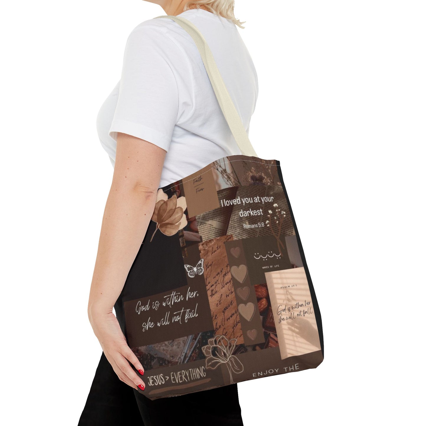 Inspirational Quote Tote Bag - AOP for Everyday Use