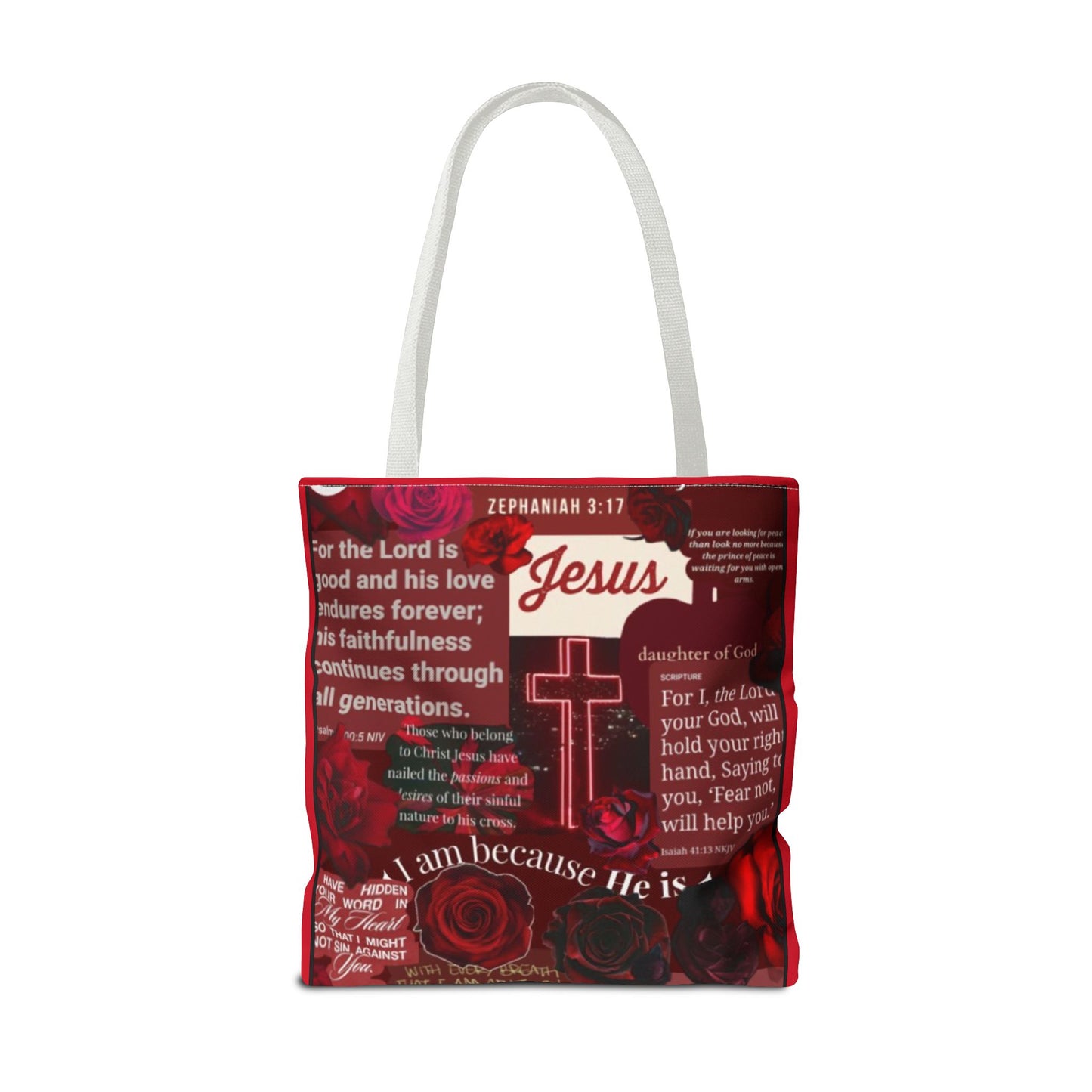 Faith-Inspired Tote Bag with Bible Verses