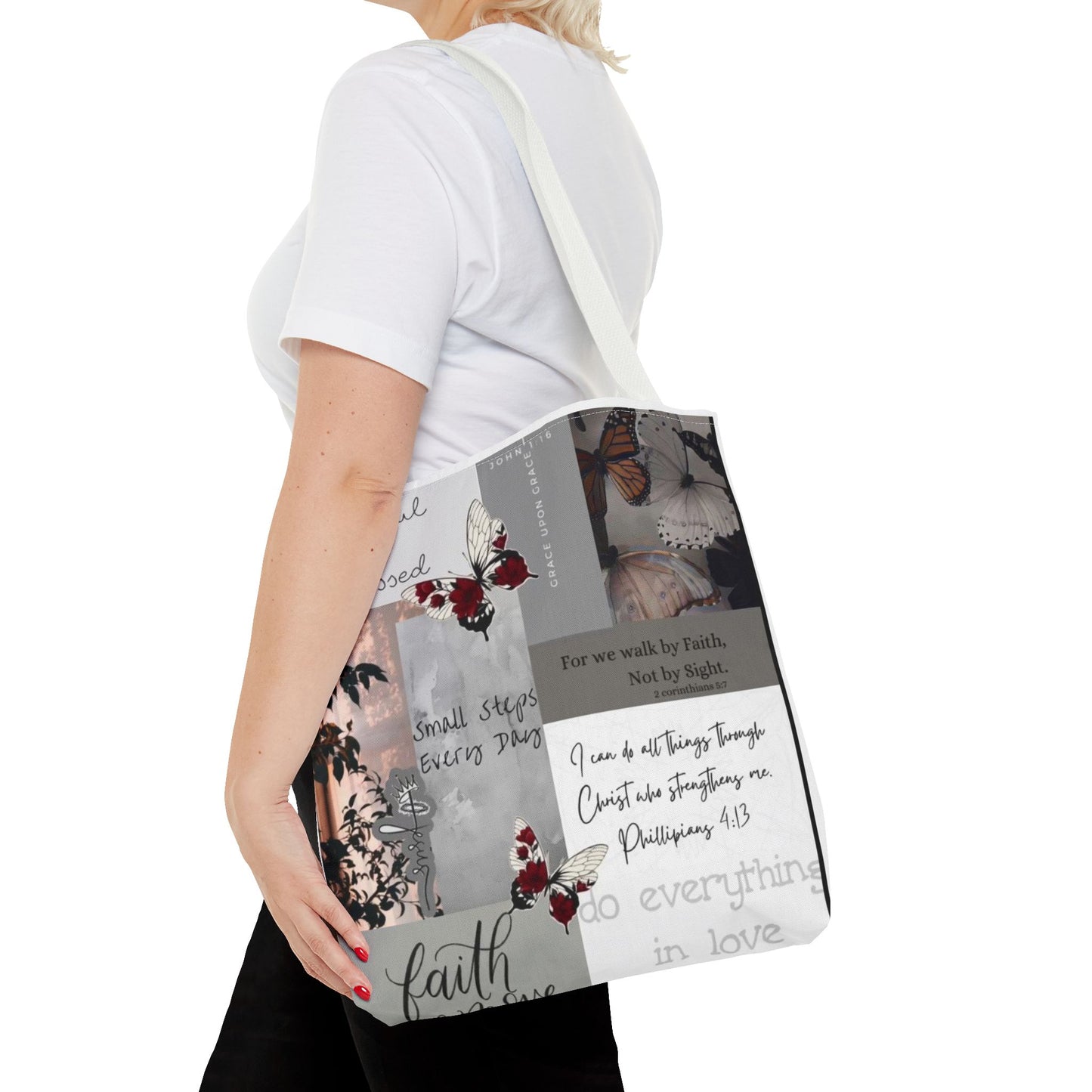 Walk by faith Tote Bag