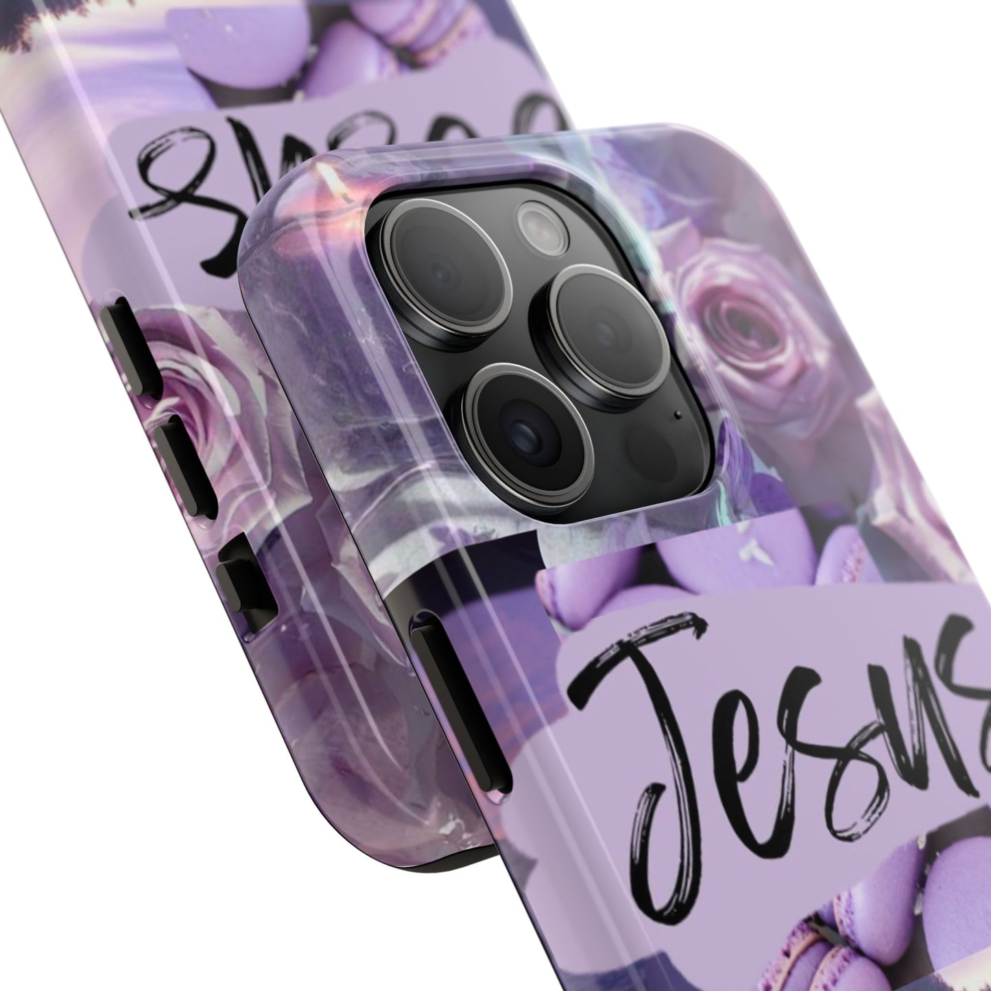 Jesus first phone case lavender floral faith design