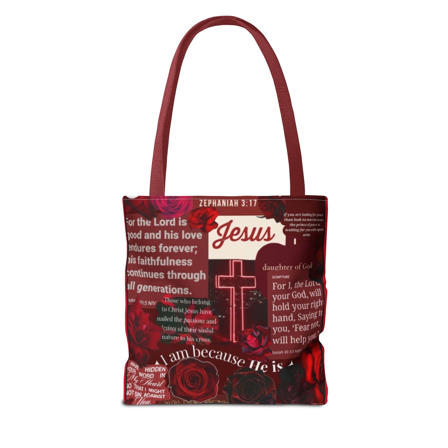 Faith-Inspired Tote Bag with Bible Verses
