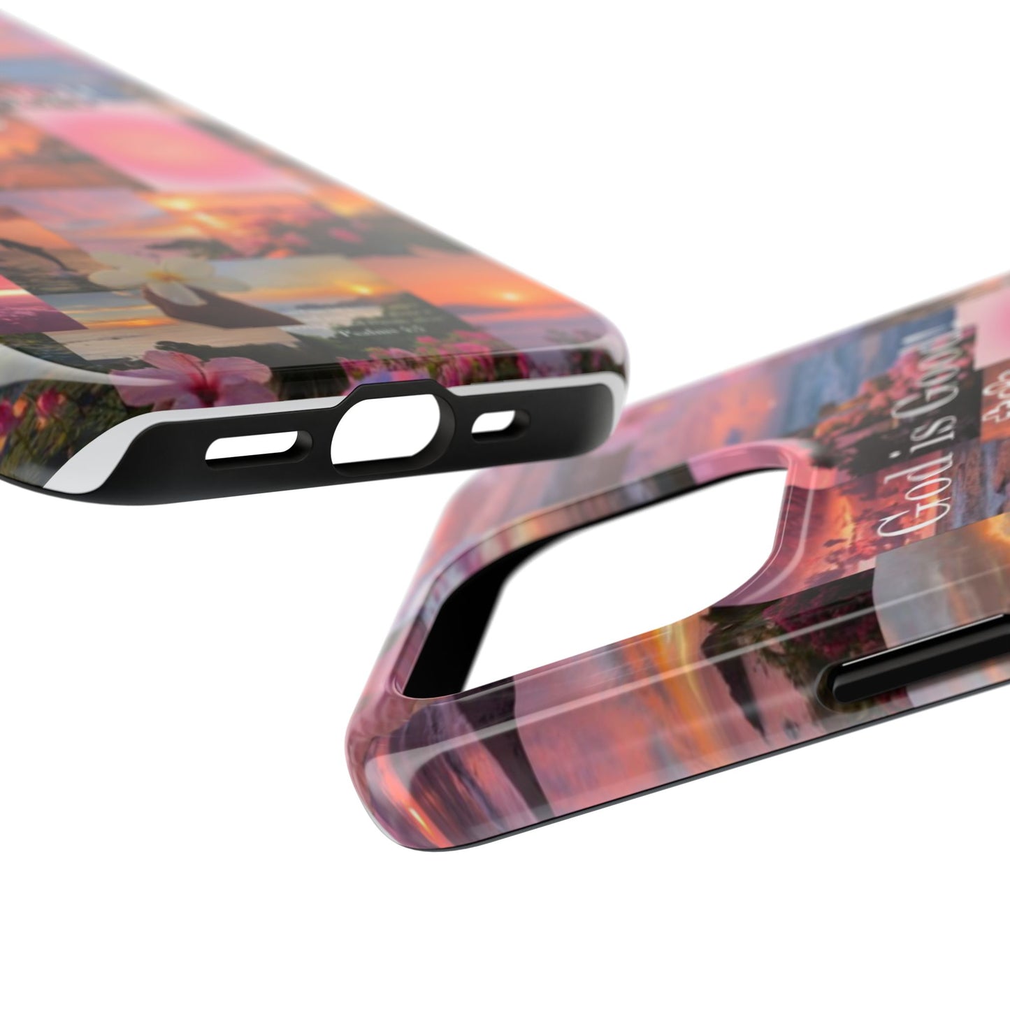 God is good phone case, peace, praise, and tropical faith