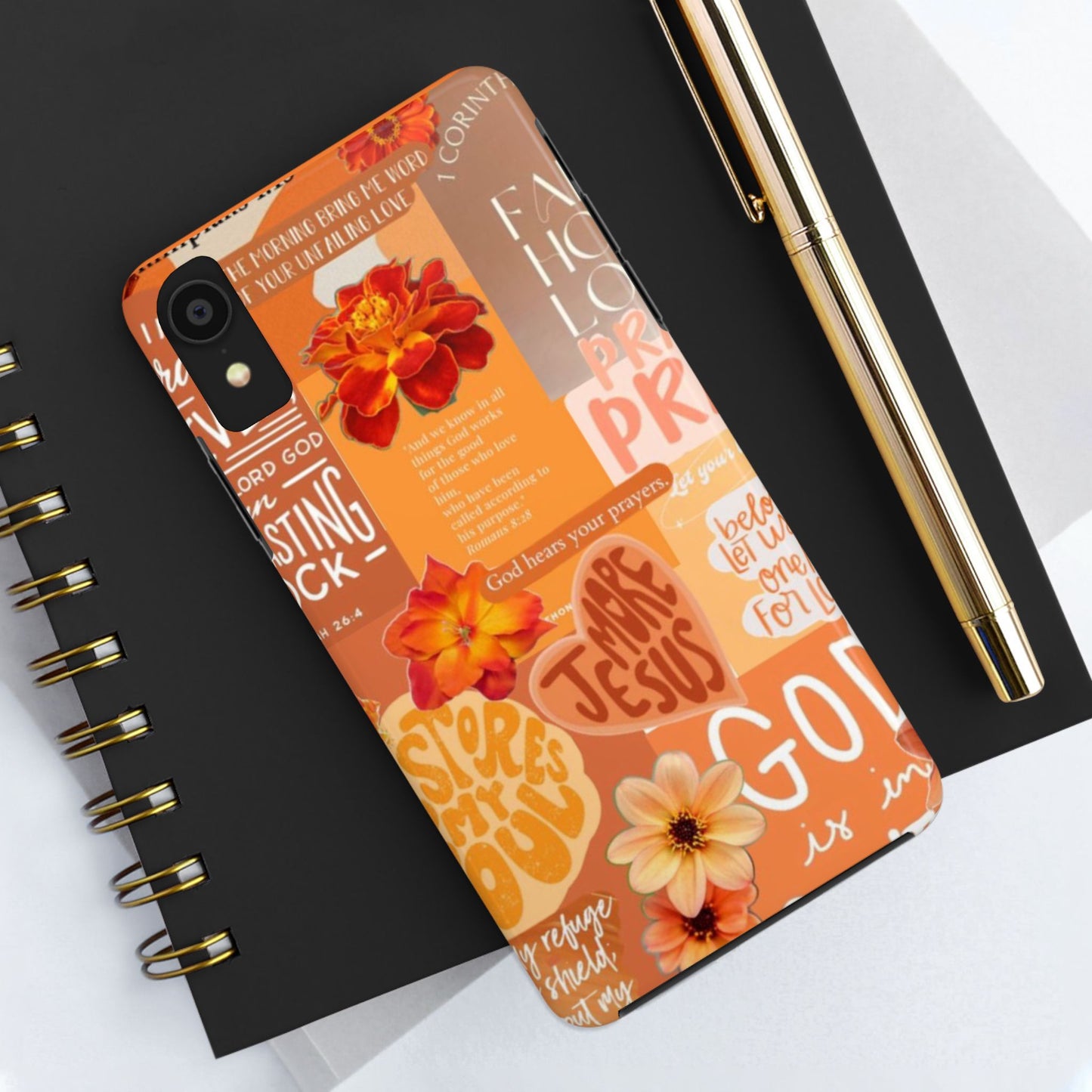God is in control phone case, bright, bold and prayer filled