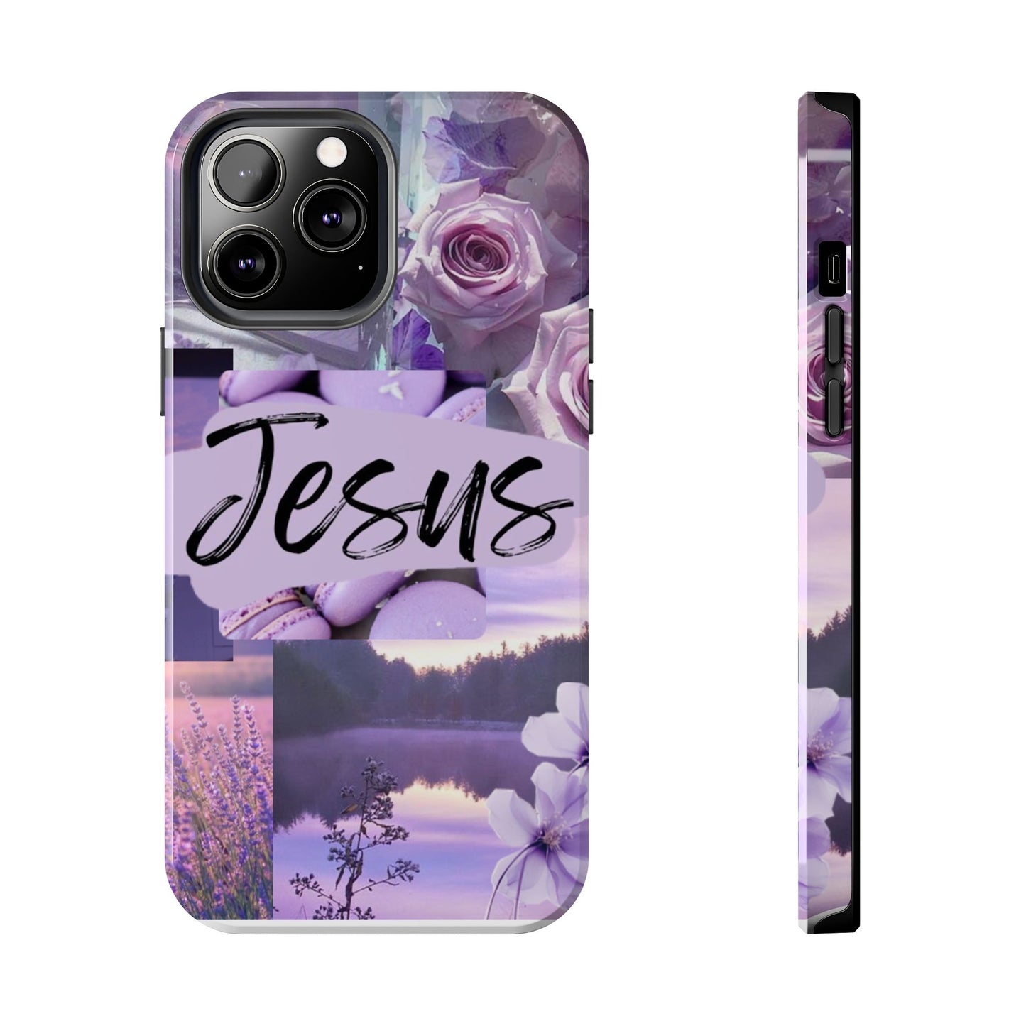 Jesus first phone case lavender floral faith design