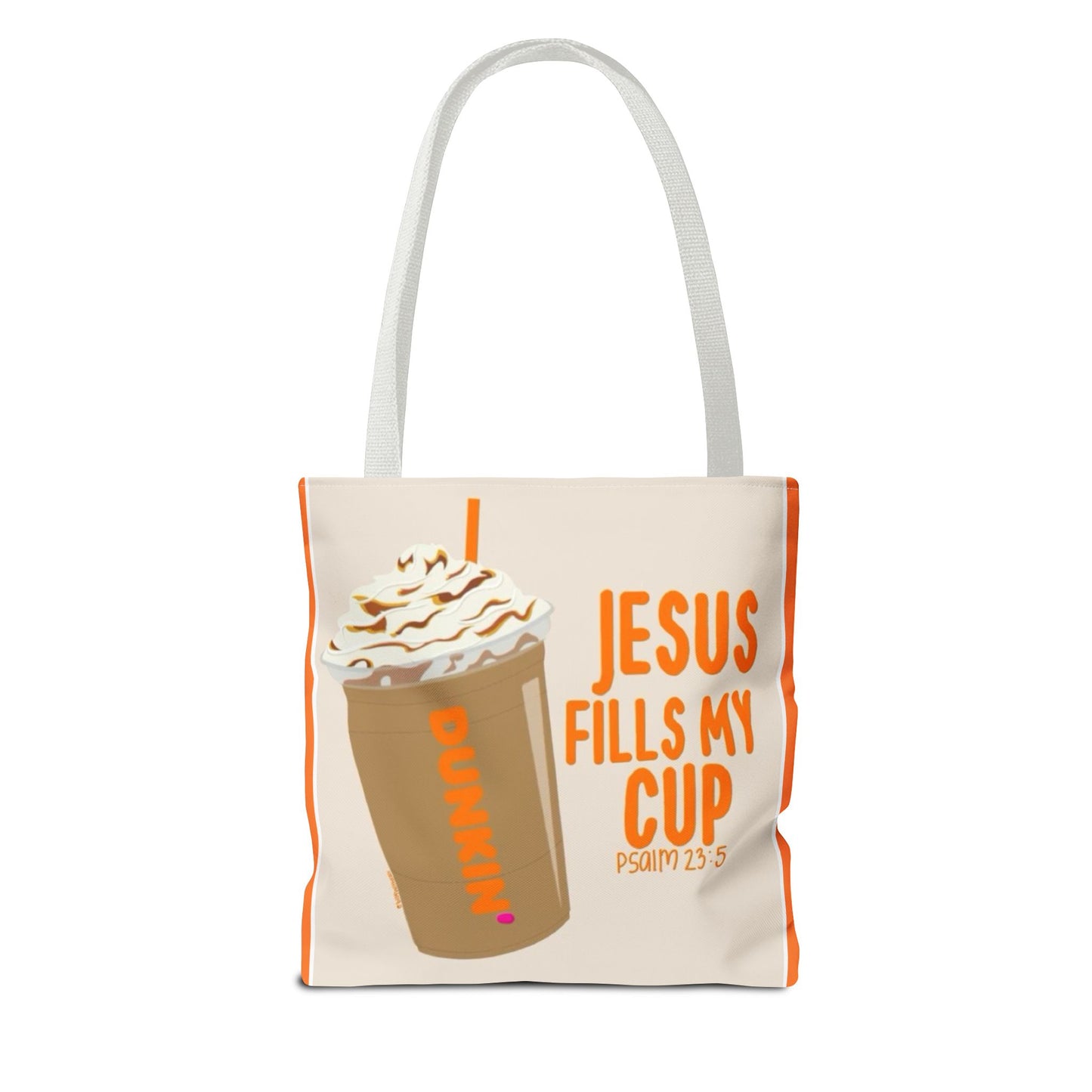 Inspirational Coffee Tote Bag - Jesus Fills My Cup