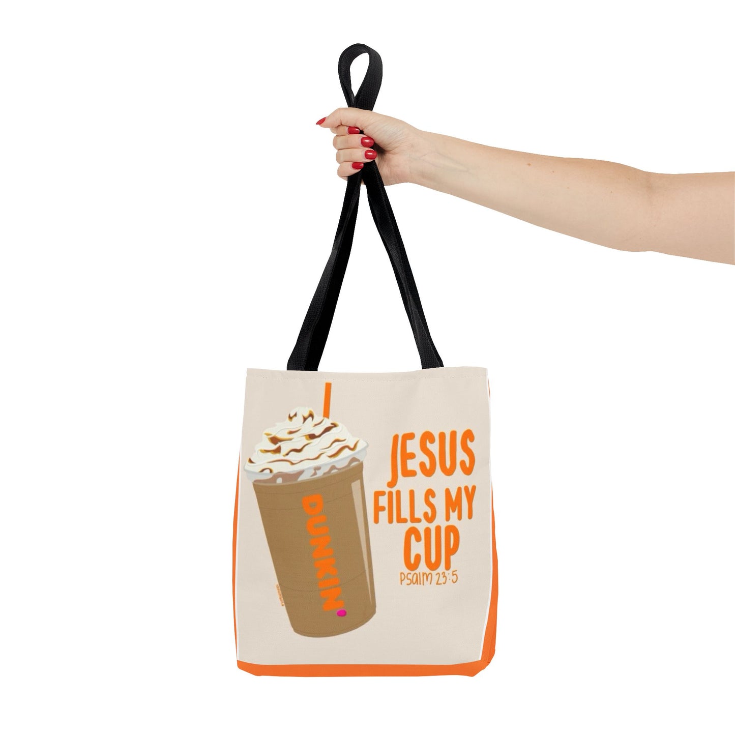 Inspirational Coffee Tote Bag - Jesus Fills My Cup