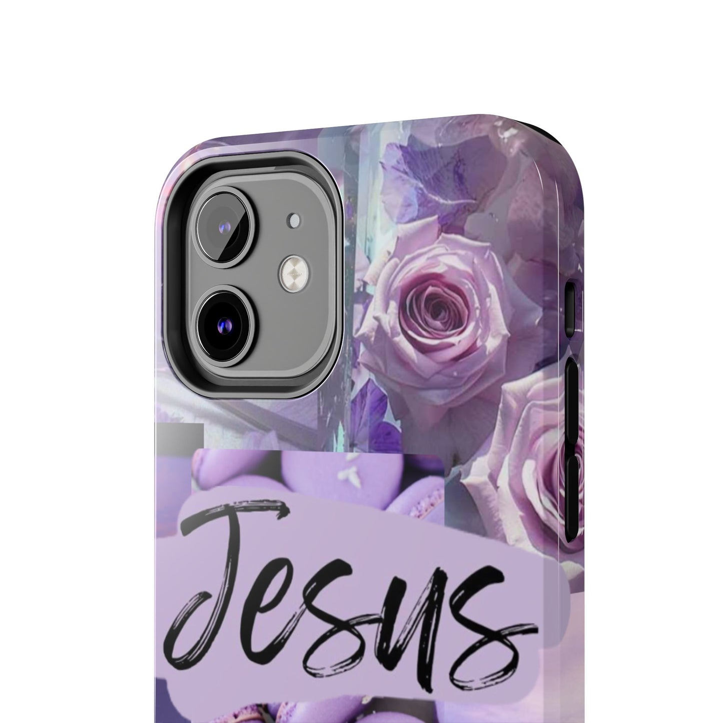 Jesus first phone case lavender floral faith design