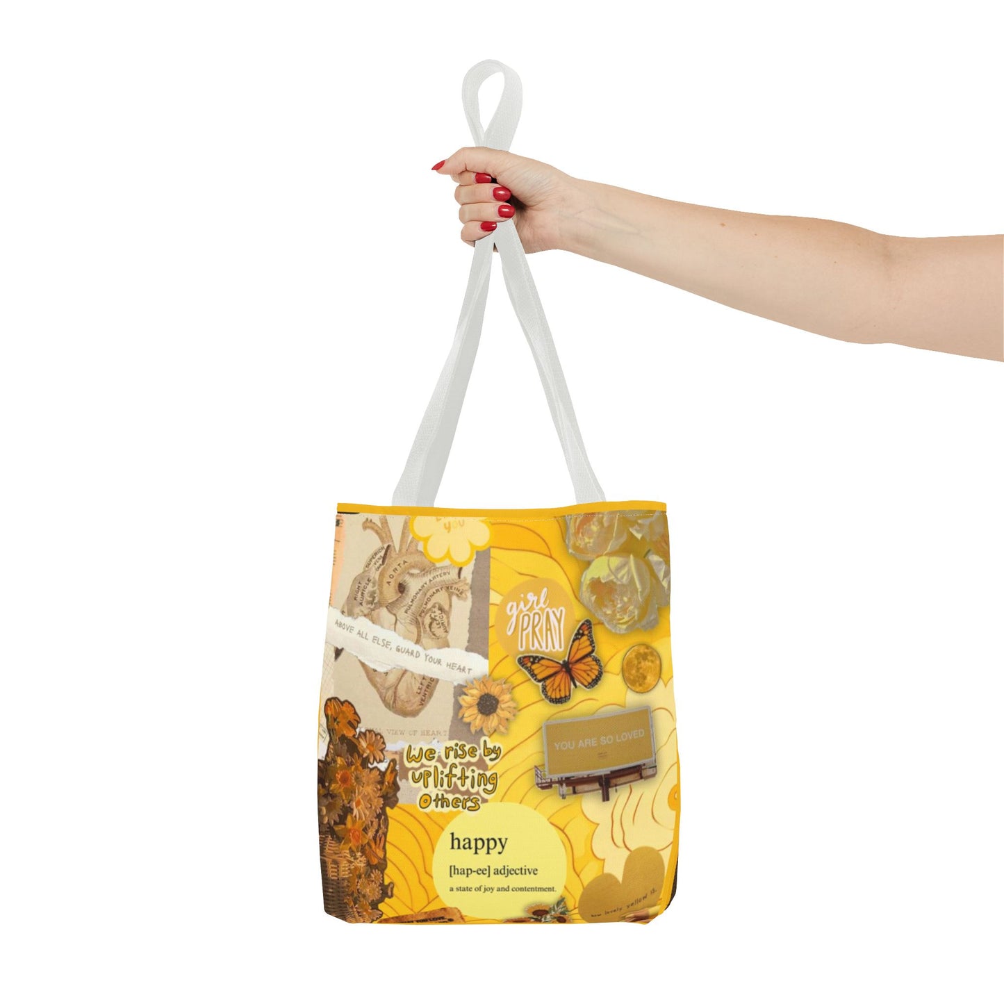 Happy Vibes Tote Bag - Cheerful Design for Everyday Use