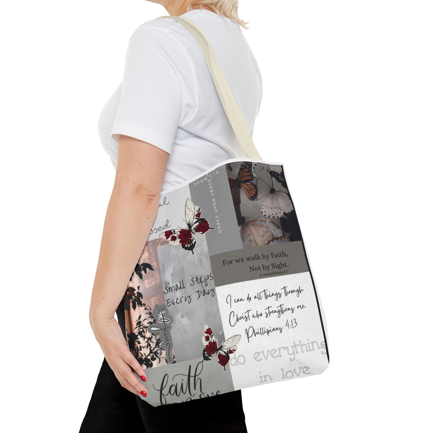 Walk by faith Tote Bag