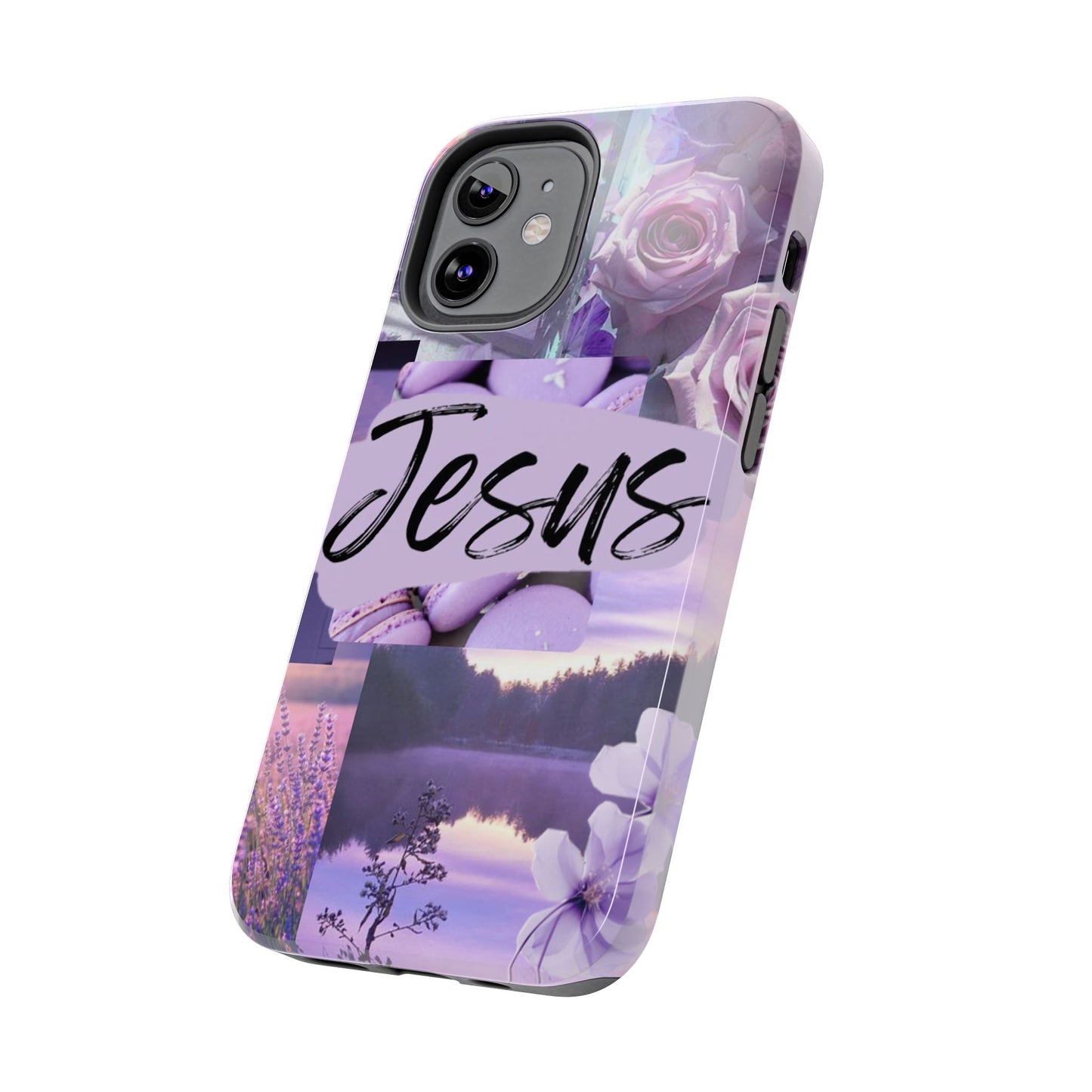Jesus first phone case lavender floral faith design