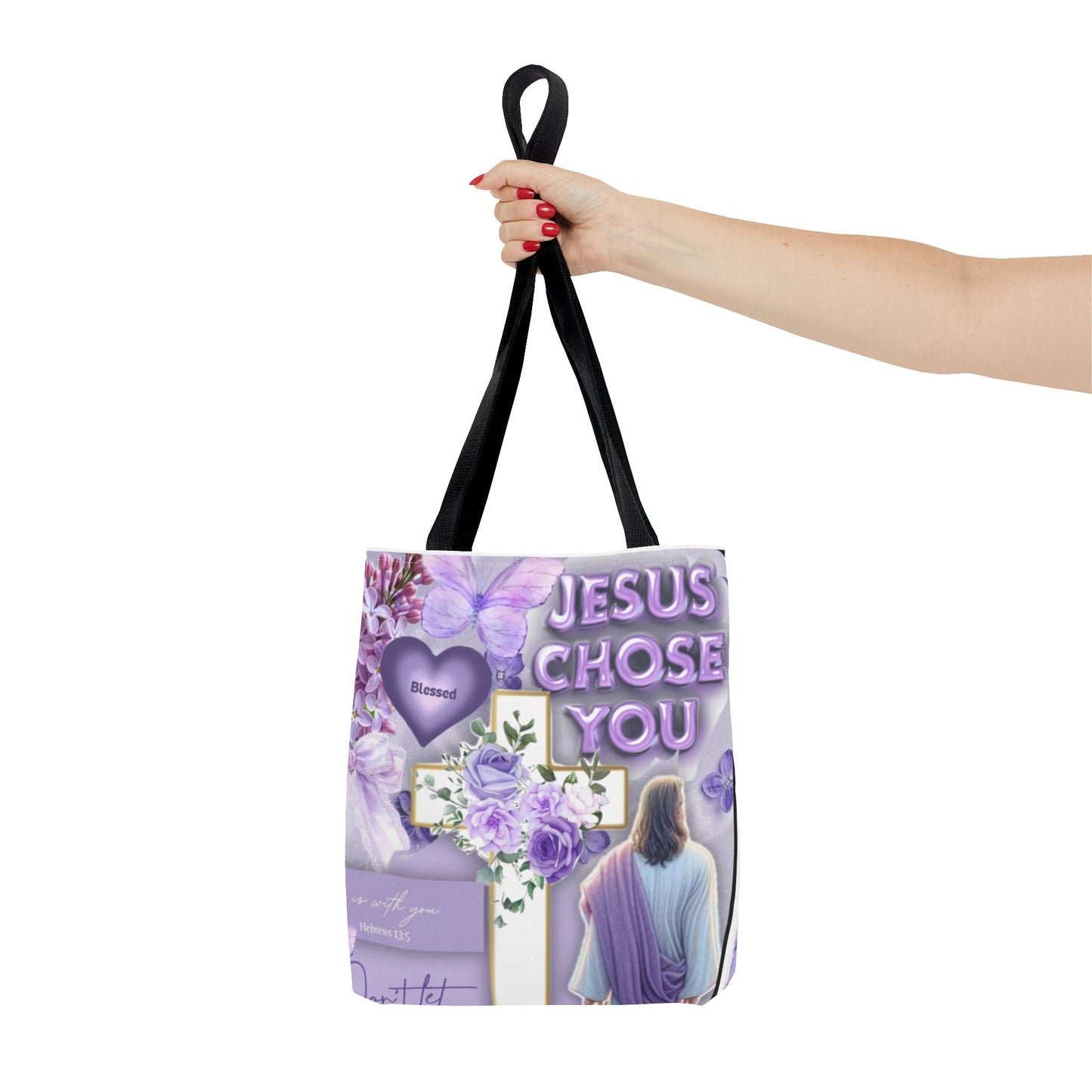 Faith-Inspired Tote Bag - "Jesus Chose You"