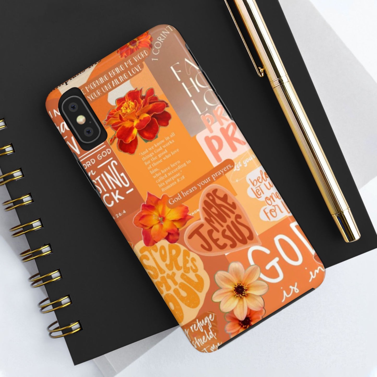 God is in control phone case, bright, bold and prayer filled