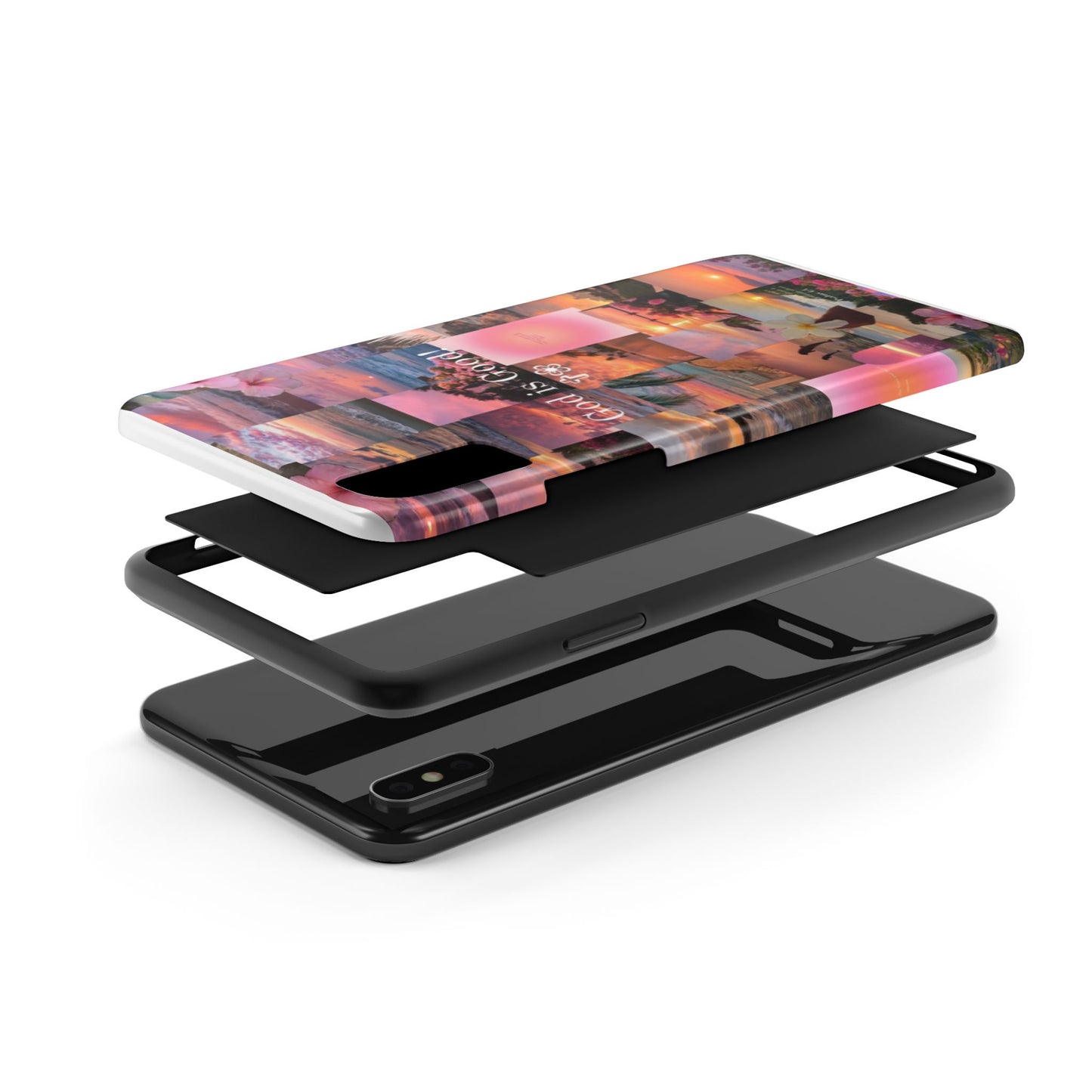 God is good phone case, peace, praise, and tropical faith