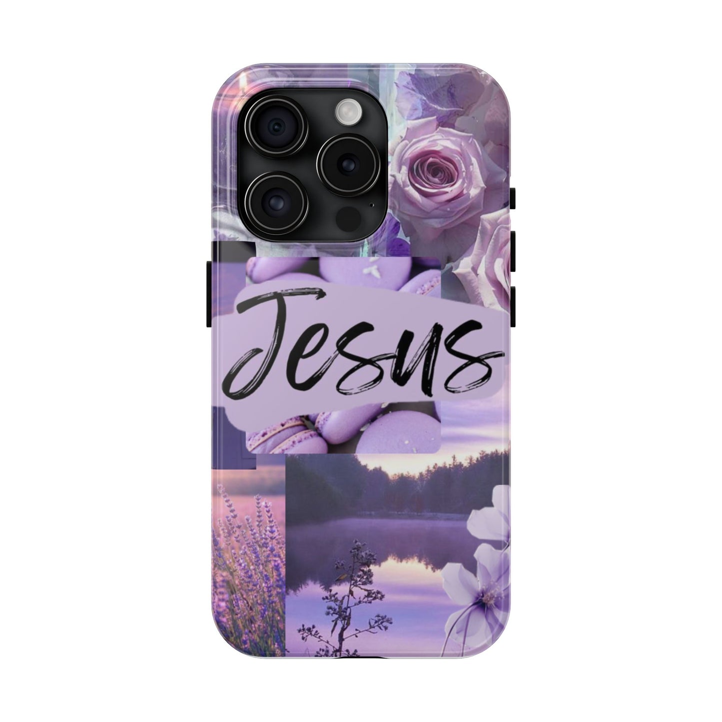 Jesus first phone case lavender floral faith design