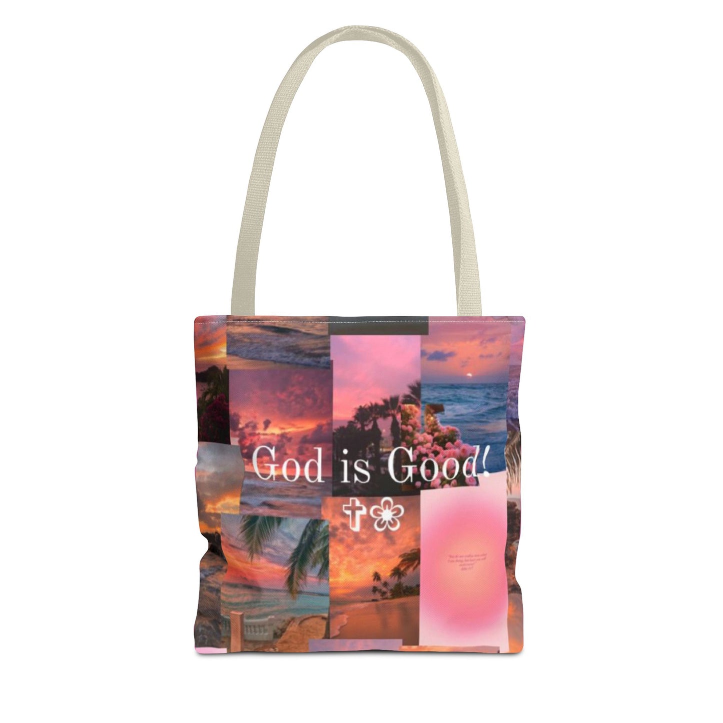 God is good tote peaceful praise and sunset faith