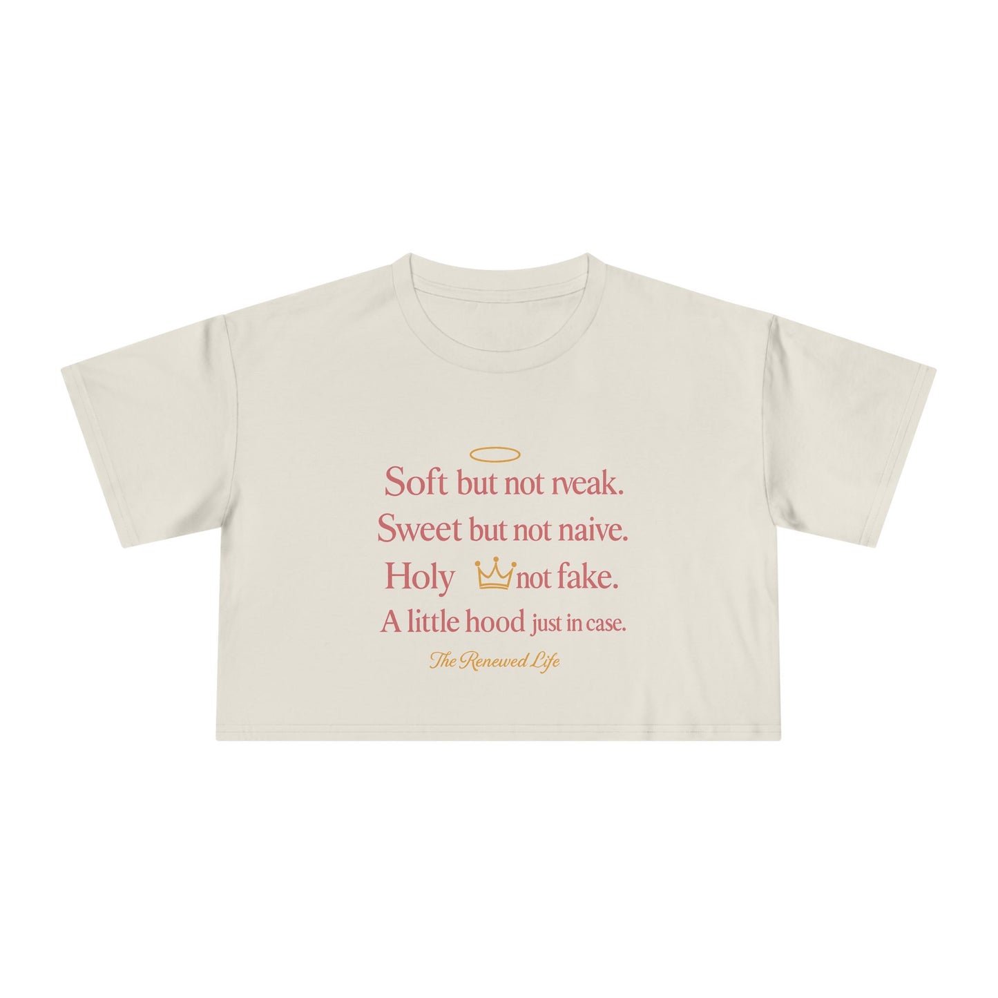 Soft but not weak Women's Inspirational Crop Tee,