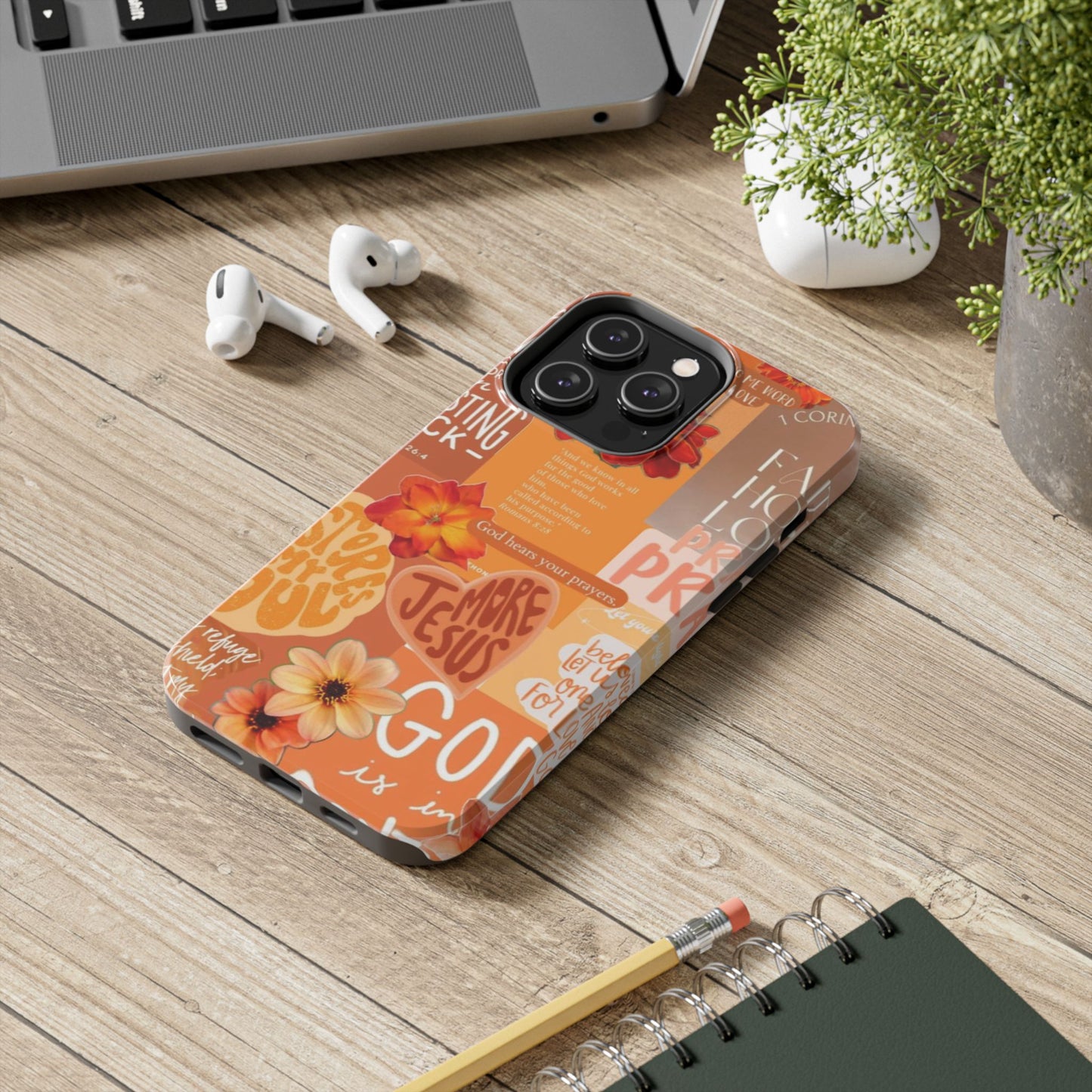 God is in control phone case, bright, bold and prayer filled