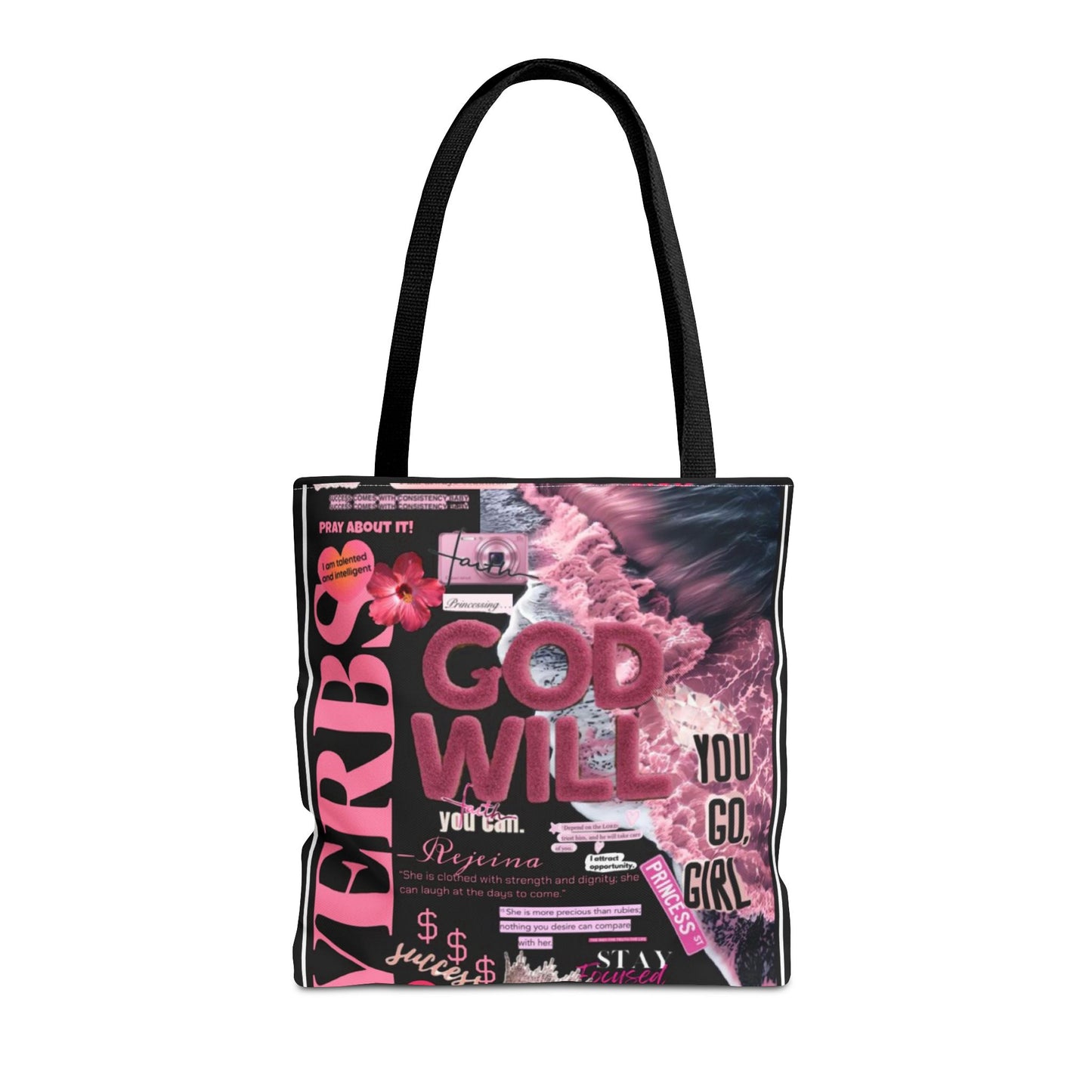 Bold Statement Tote Bag - "God Will You Go Girl" Design