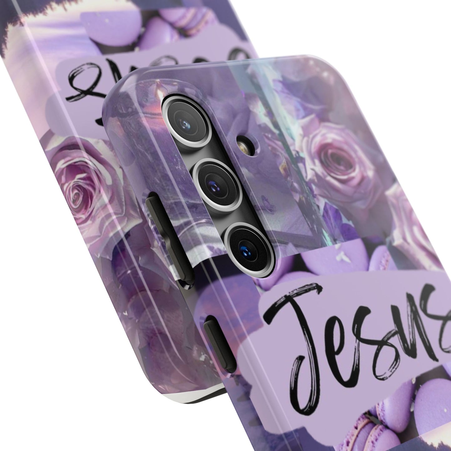 Jesus first phone case lavender floral faith design