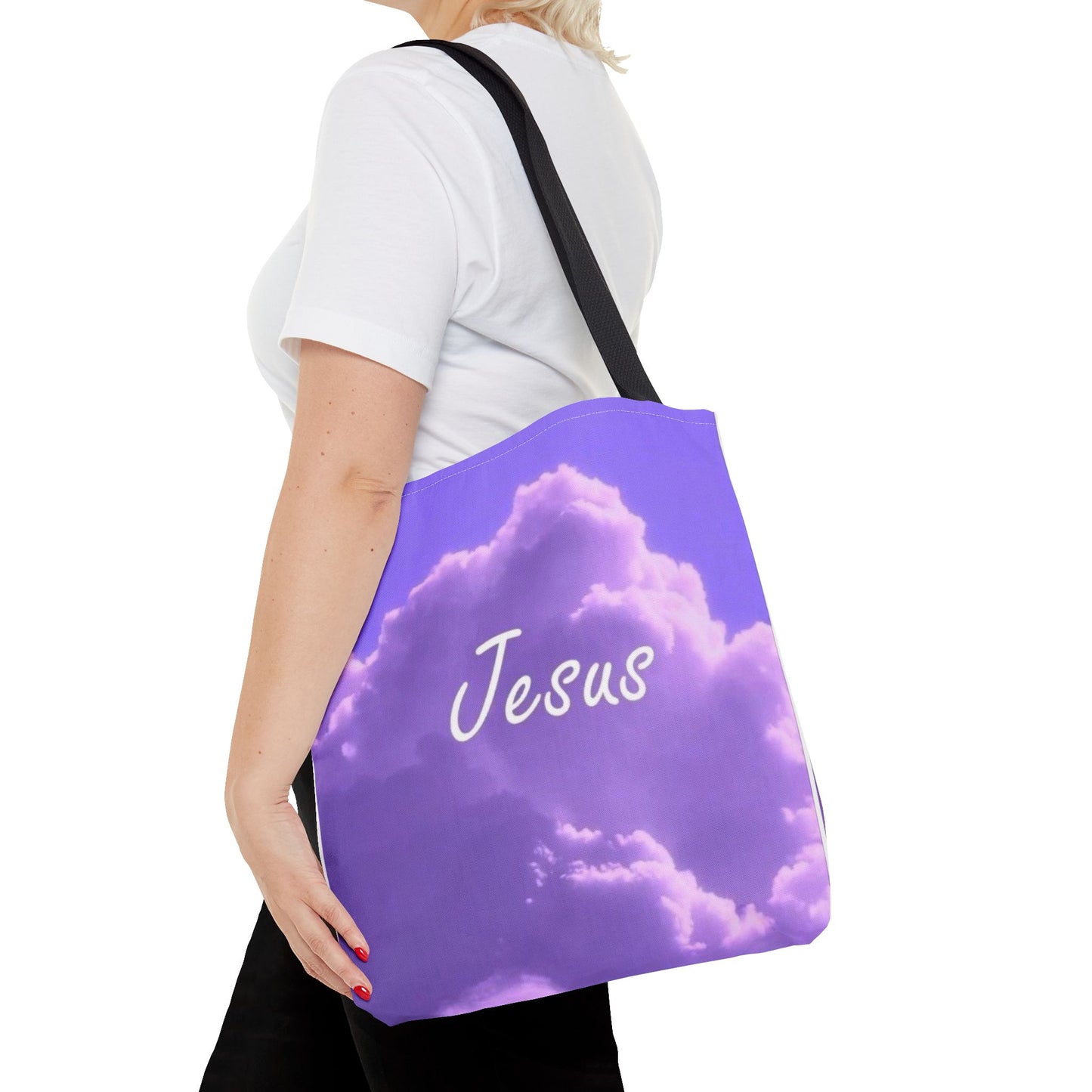 Inspirational Jesus Tote Bag - AOP Cloud Design